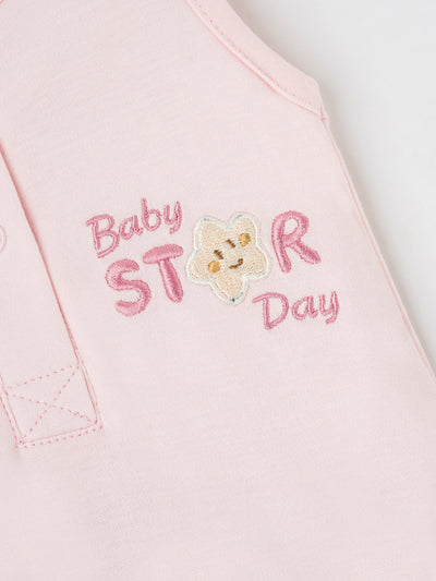 Popees Sleeve Less Front Open Bodysuit (0-6 Months) Made Of Organic Bamboo Cotton Fabric