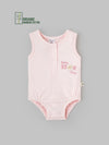Popees Sleeve Less Front Open Bodysuit (0-6 Months) Made Of Organic Bamboo Cotton Fabric