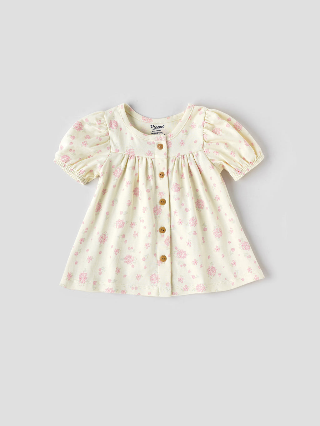 Popees Front Open (1-9 Months) Cute and Comfortable Top for New Born Girls