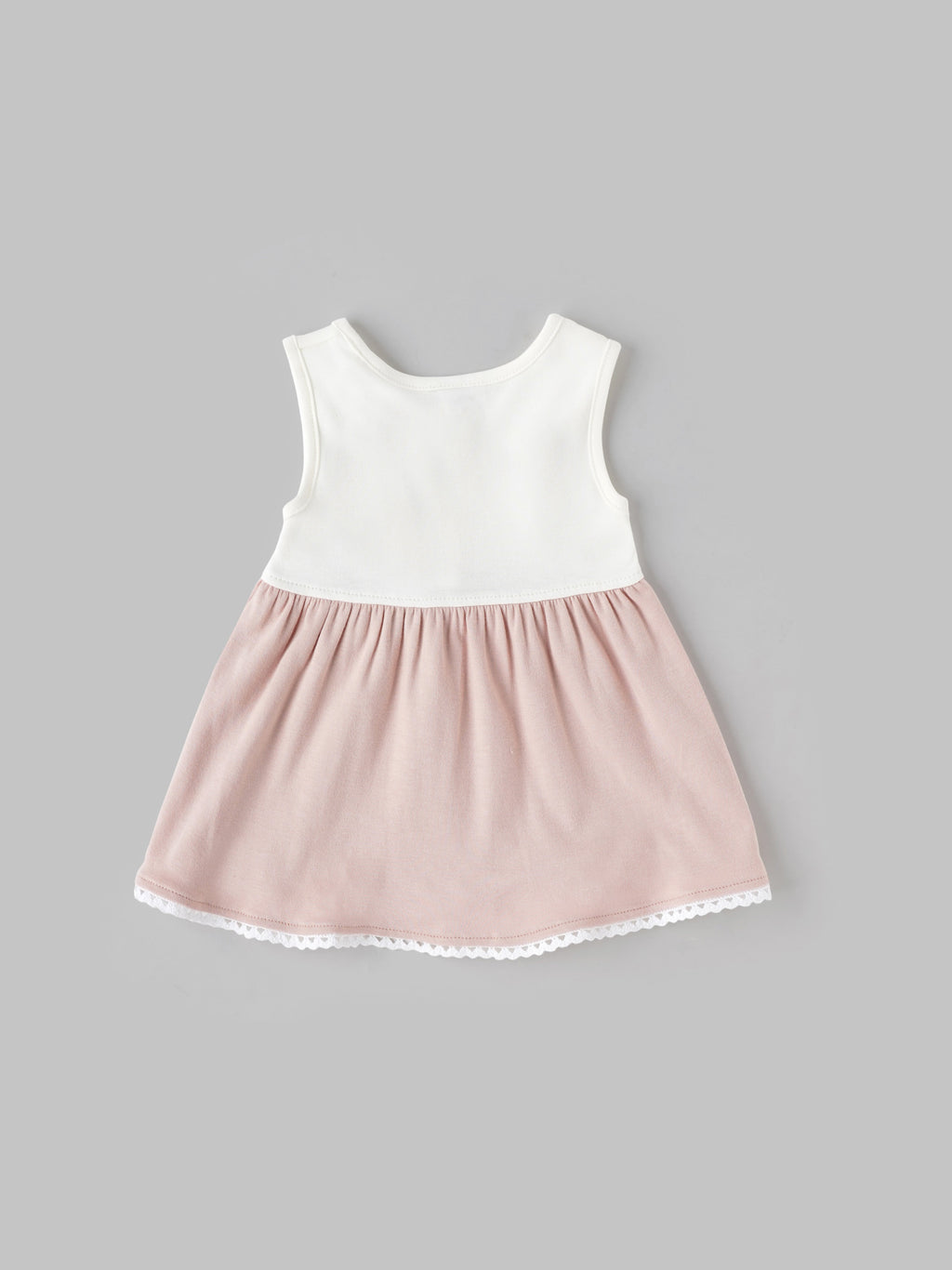Popees Girls Sleeveless Front Open Dress (0-9 Months) Made of Organic Bamboo Cotton Fabric