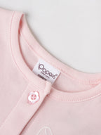 Popees Girls Short-Sleeve Front Open Dress (0-9 Months) Made of Organic Bamboo Cotton Fabric