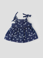 Popees Baby Girls Denim Dress| Blue| Newborn To 9 Months