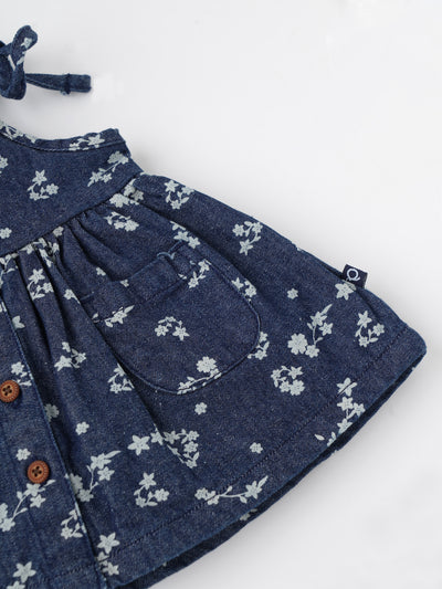 Popees Comfy & Stylish Floral Printed Sleeveless Frock(0-9 Months) for Baby Girls