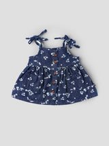 Popees Baby Girls Denim Dress| Blue| Newborn To 9 Months