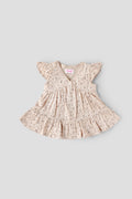 Popees Baby Girls Floral Printed Cotton Dress| Soft Summer Outfit| Newborn–9 Months