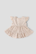 Popees Baby Girls Floral Printed Cotton Dress| Soft Summer Outfit| Newborn–9 Months
