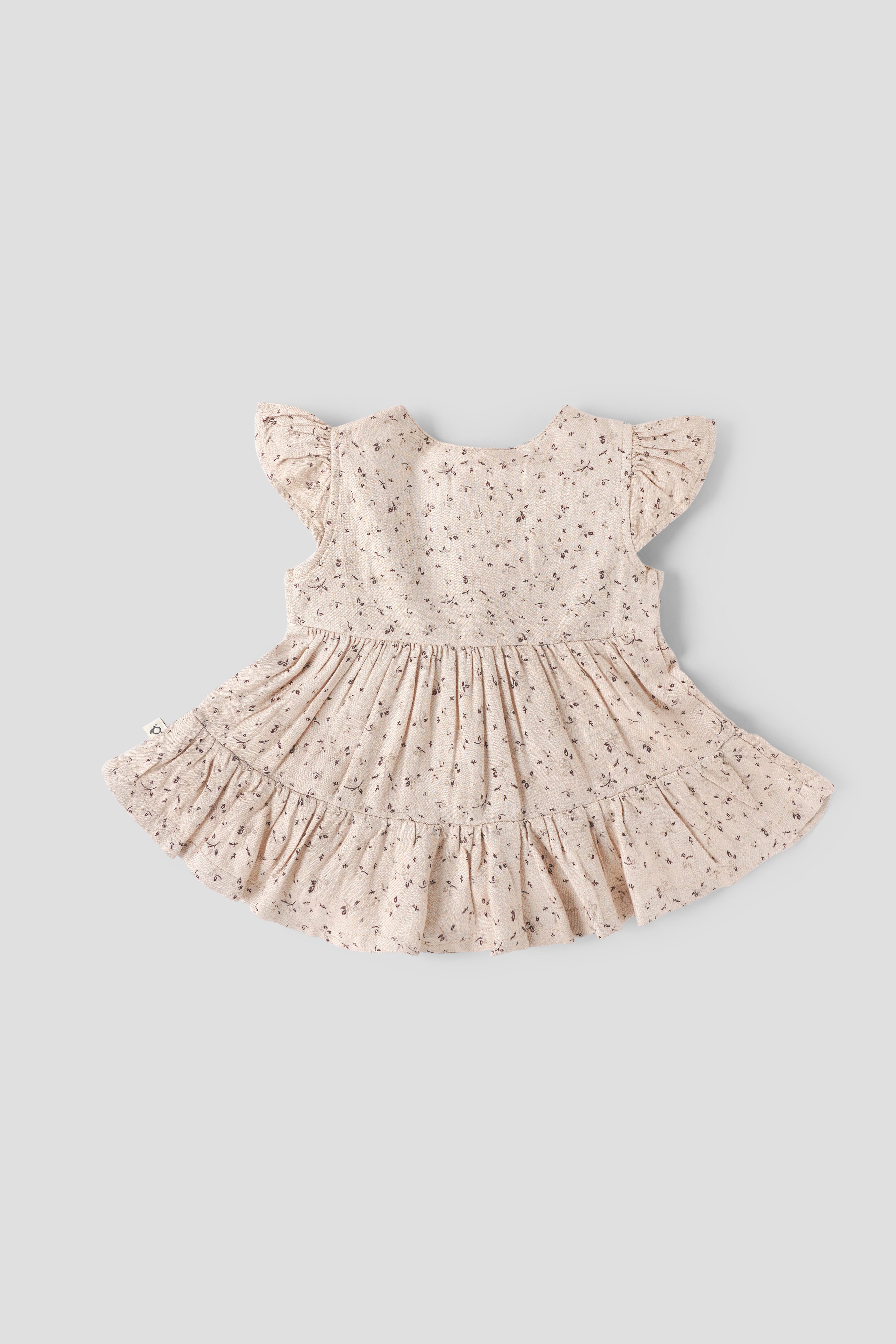 Popees Baby Girls Floral Printed Cotton Dress| Soft Summer Outfit| Newborn–9 Months
