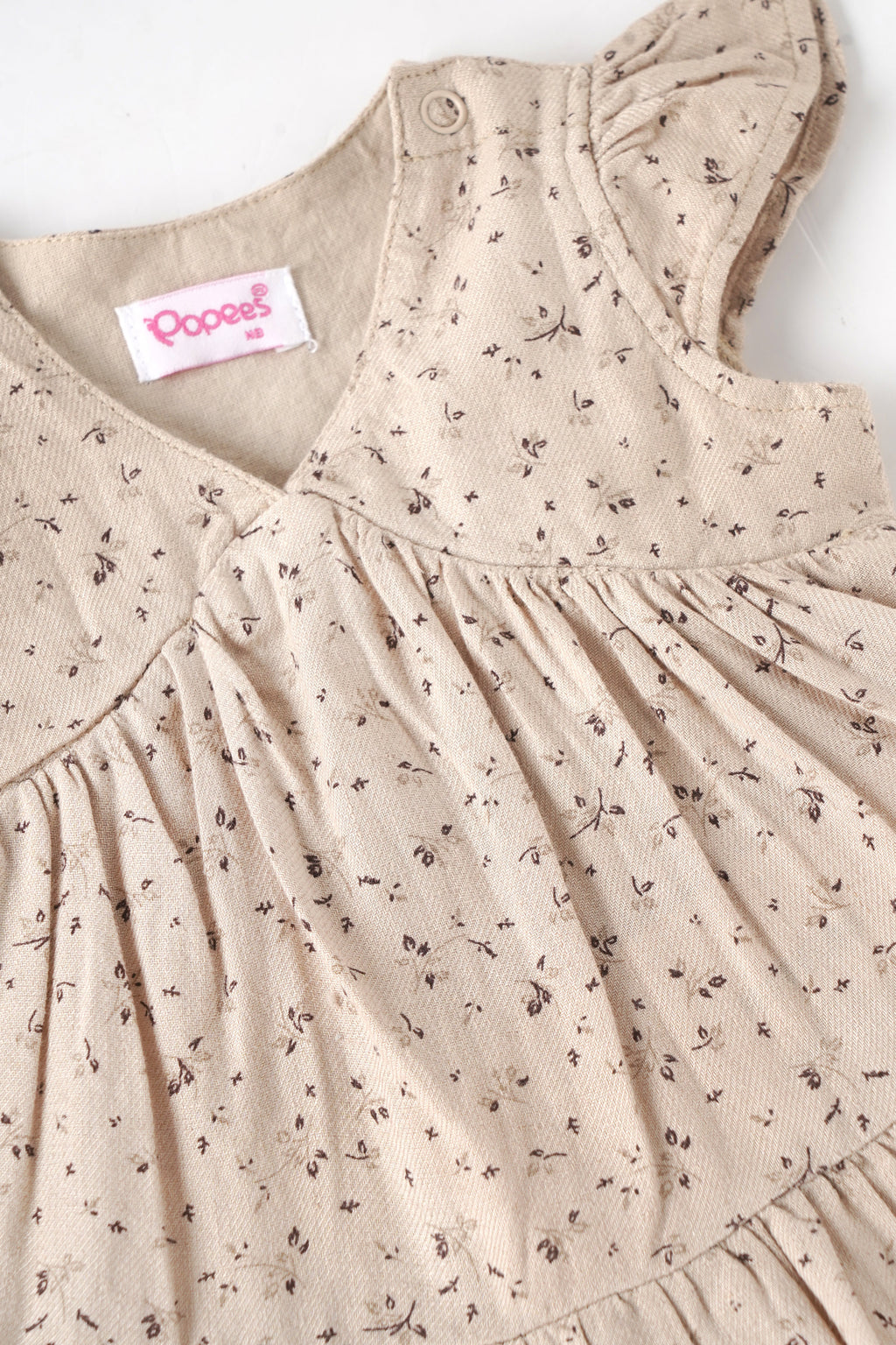 Popees Baby Girls Floral Printed Cotton Dress| Soft Summer Outfit| Newborn–9 Months