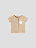 Popees Short Sleeve Front Open Jhabla Top (0–9 Months) for Baby Girls