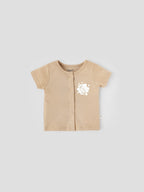 Popees Short Sleeve Front Open Jhabla Top (0–9 Months) for Baby Girls