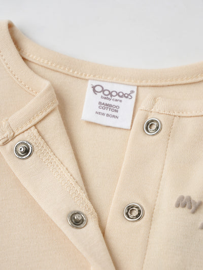 Popees Girls Full Sleeve Front Open Jhabla Top (0-6 Months) Made of Organic Bamboo Cotton Fabric