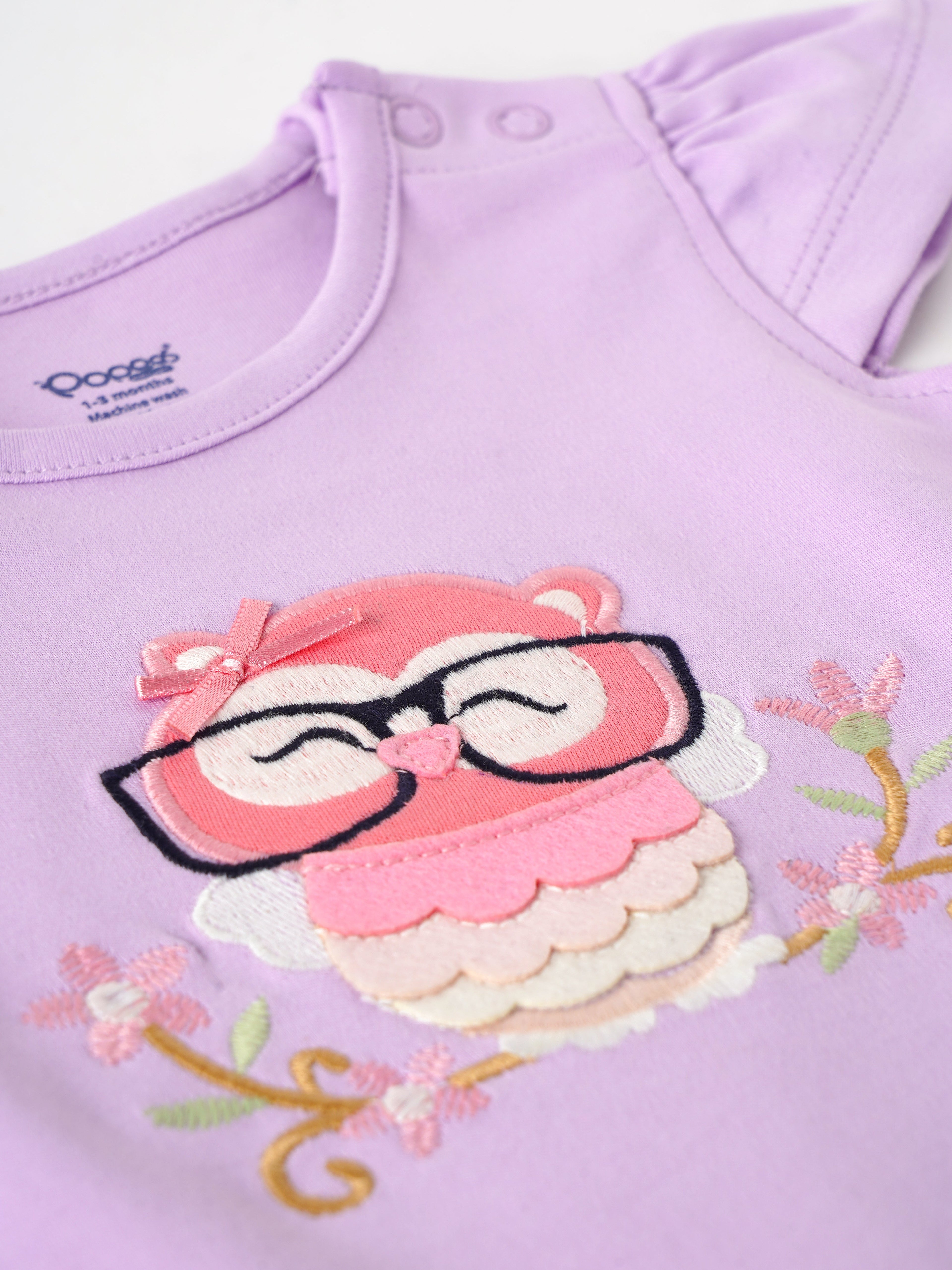 Popees Skin-friendly & Adorable Romper (0-6 Months) for Newborn Girls