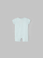Popees Girls Short-Sleeve Front Open Romper (0-6 Months) Made of Organic Bamboo Cotton Fabric