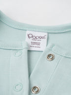 Popees Girls Short-Sleeve Front Open Romper (0-6 Months) Made of Organic Bamboo Cotton Fabric