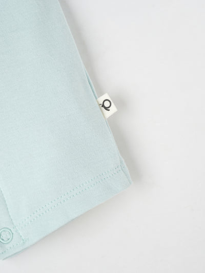 Popees Girls Short-Sleeve Front Open Romper (0-6 Months) Made of Organic Bamboo Cotton Fabric