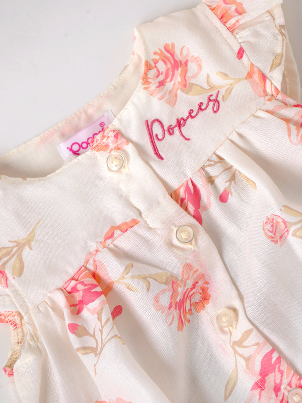 Popees Short Sleeve Romper (0–9 Months) for Baby Girls