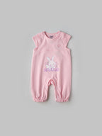 Popees Bunny Printed Short Sleeve Romper for (0-6 Months) Newborn Girls