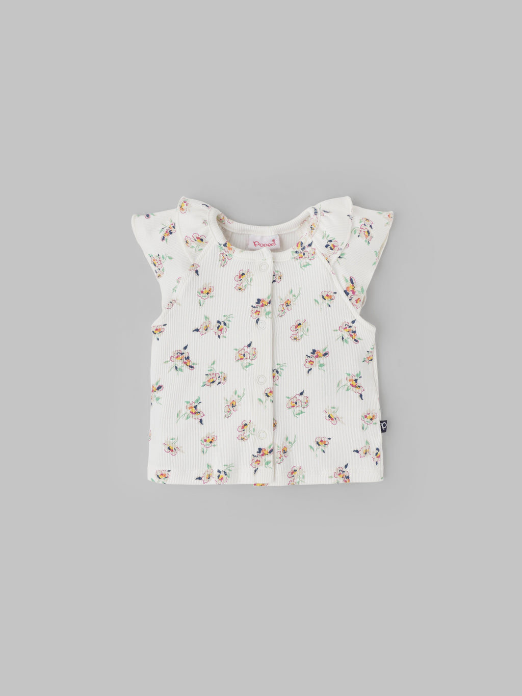 Popees Printed Half Sleeve Front Open Top (0-9 Months) for Baby Girls