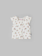 Popees Printed Half Sleeve Front Open Top (0-9 Months) for Baby Girls