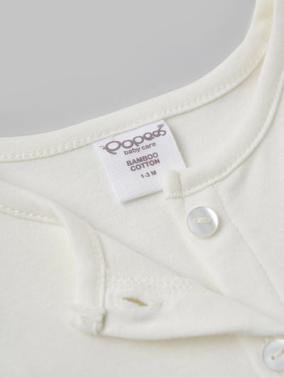 Popees Girls Short-Sleeve Front Open Co-ord Set (0-9 Months) Made of Organic Bamboo Cotton Fabric