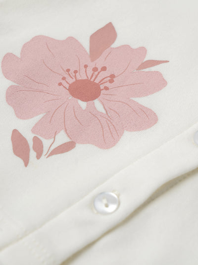 Popees Girls Short-Sleeve Front Open Co-ord Set (0-9 Months) Made of Organic Bamboo Cotton Fabric