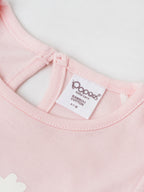 Popees Short Sleeve Back Open Co-ord Set (0-9 Months)For Girls Made of Organic Bamboo Cotton Fabric