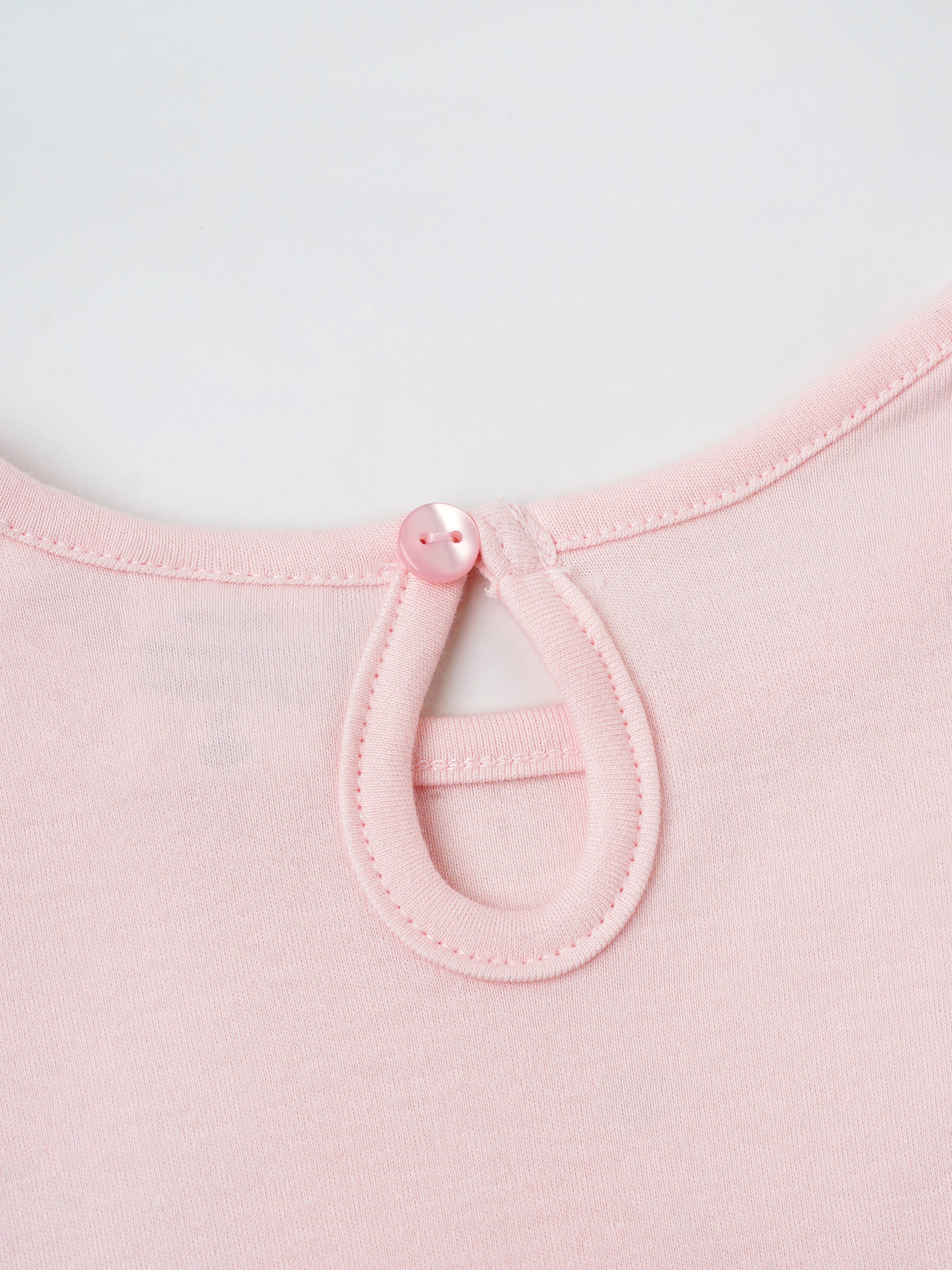 Popees Short Sleeve Back Open Co-ord Set (0-9 Months)For Girls Made of Organic Bamboo Cotton Fabric