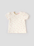 Popees Short Sleeve Heart Print Top (0-9 Months) for Baby Girls