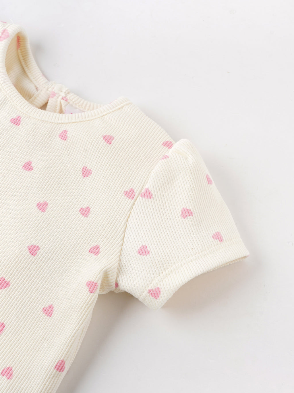 Popees Short Sleeve Heart Print Top (0-9 Months) for Baby Girls