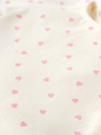 Popees Short Sleeve Heart Print Top (0-9 Months) for Baby Girls