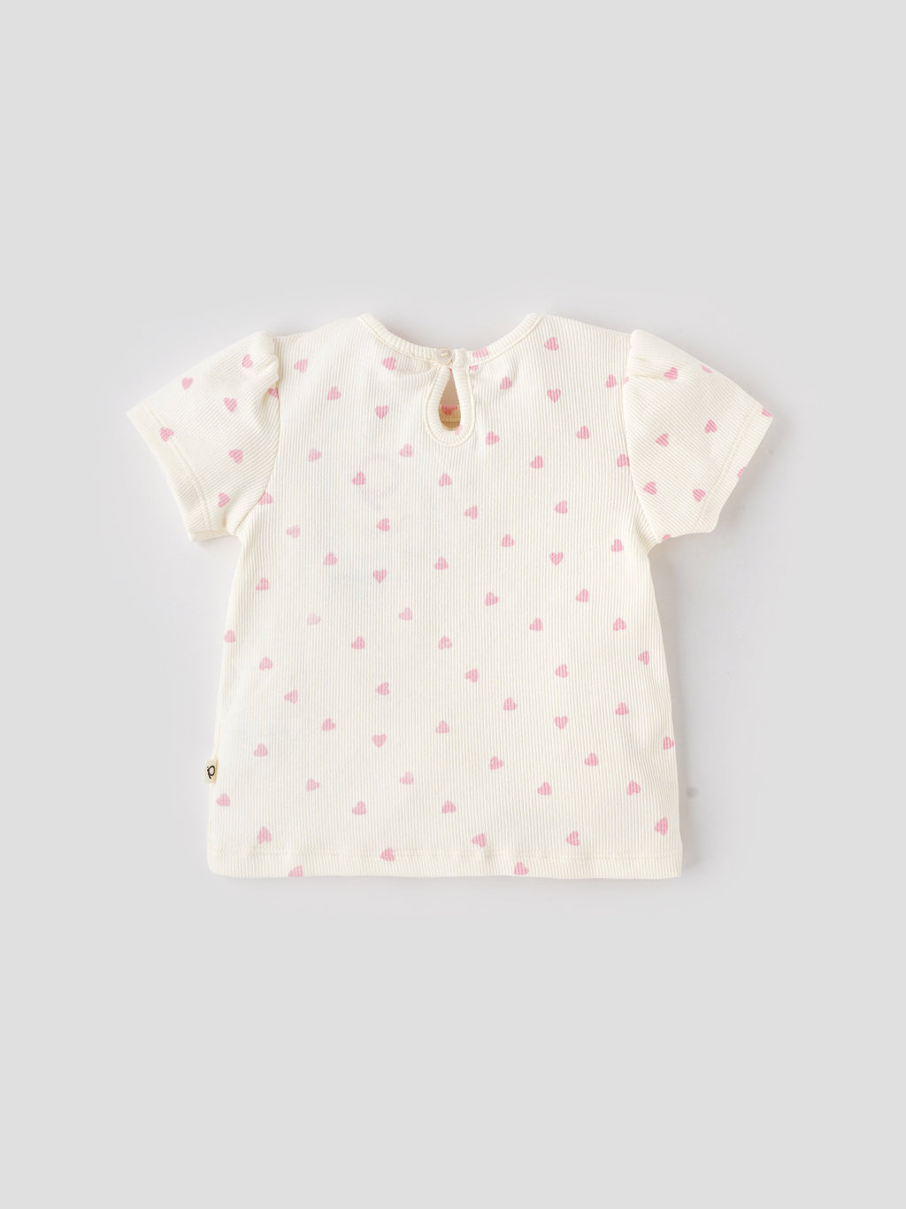 Popees Short Sleeve Heart Print Top (0-9 Months) for Baby Girls