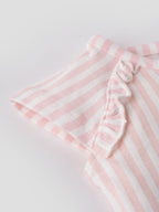 Popees Striped Short Sleeve (0–9 Months) Cute Bird Printed Top for Baby Girls