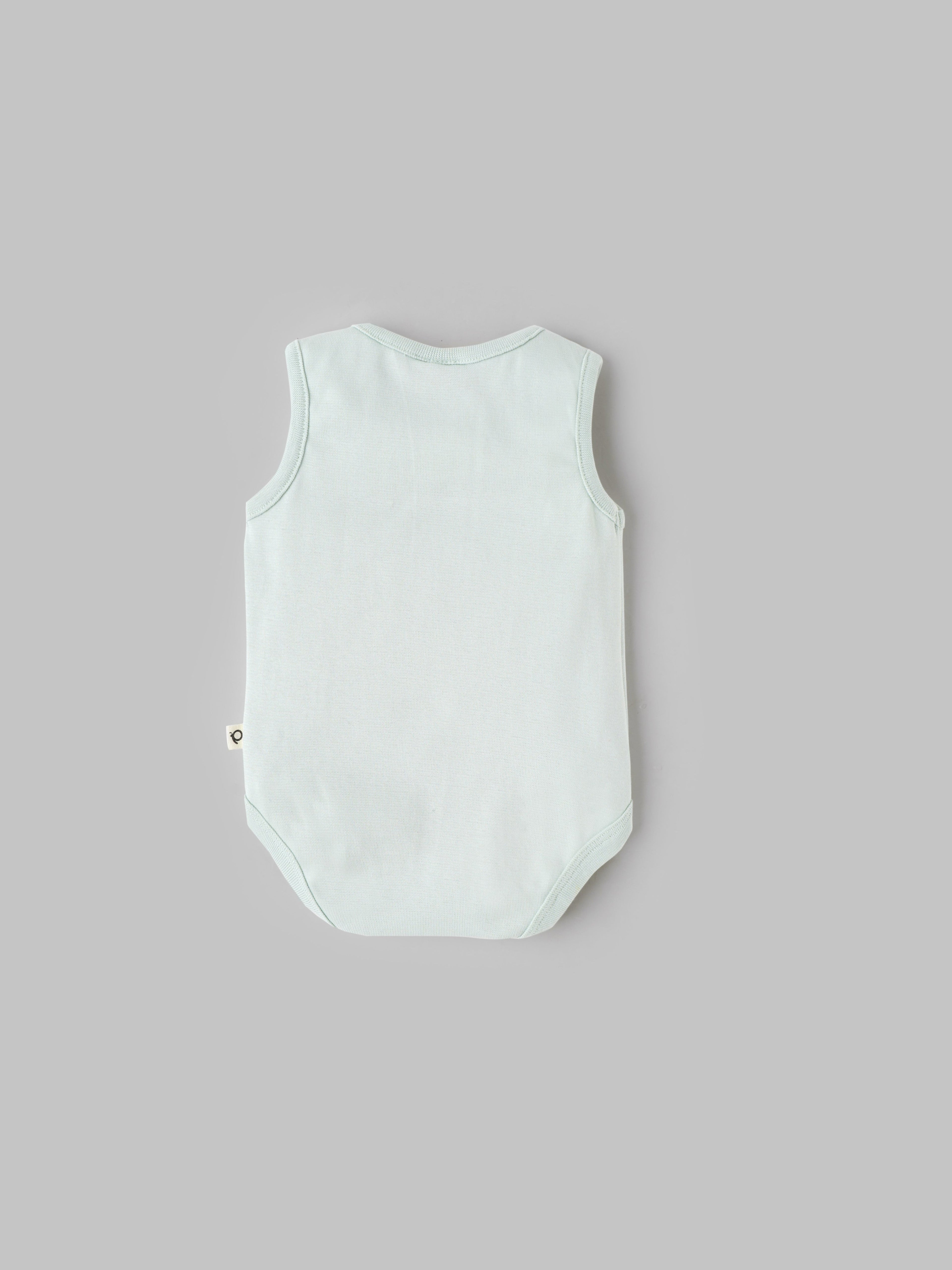 Popees Sleeveless Bodysuit (0-6 Months) for Babies