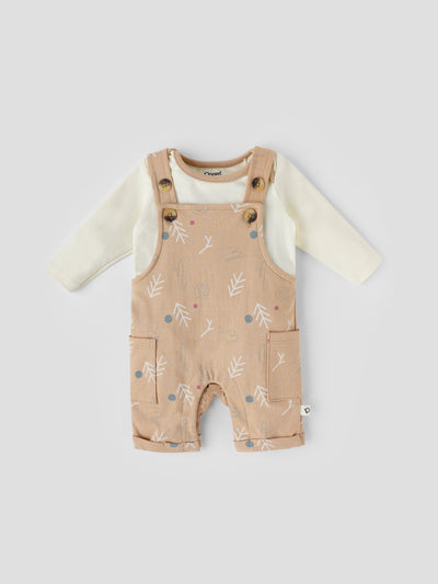 Popees Comfy & Trendy (0-6 Months) Dungaree Party Wear Set for Newborn Boys