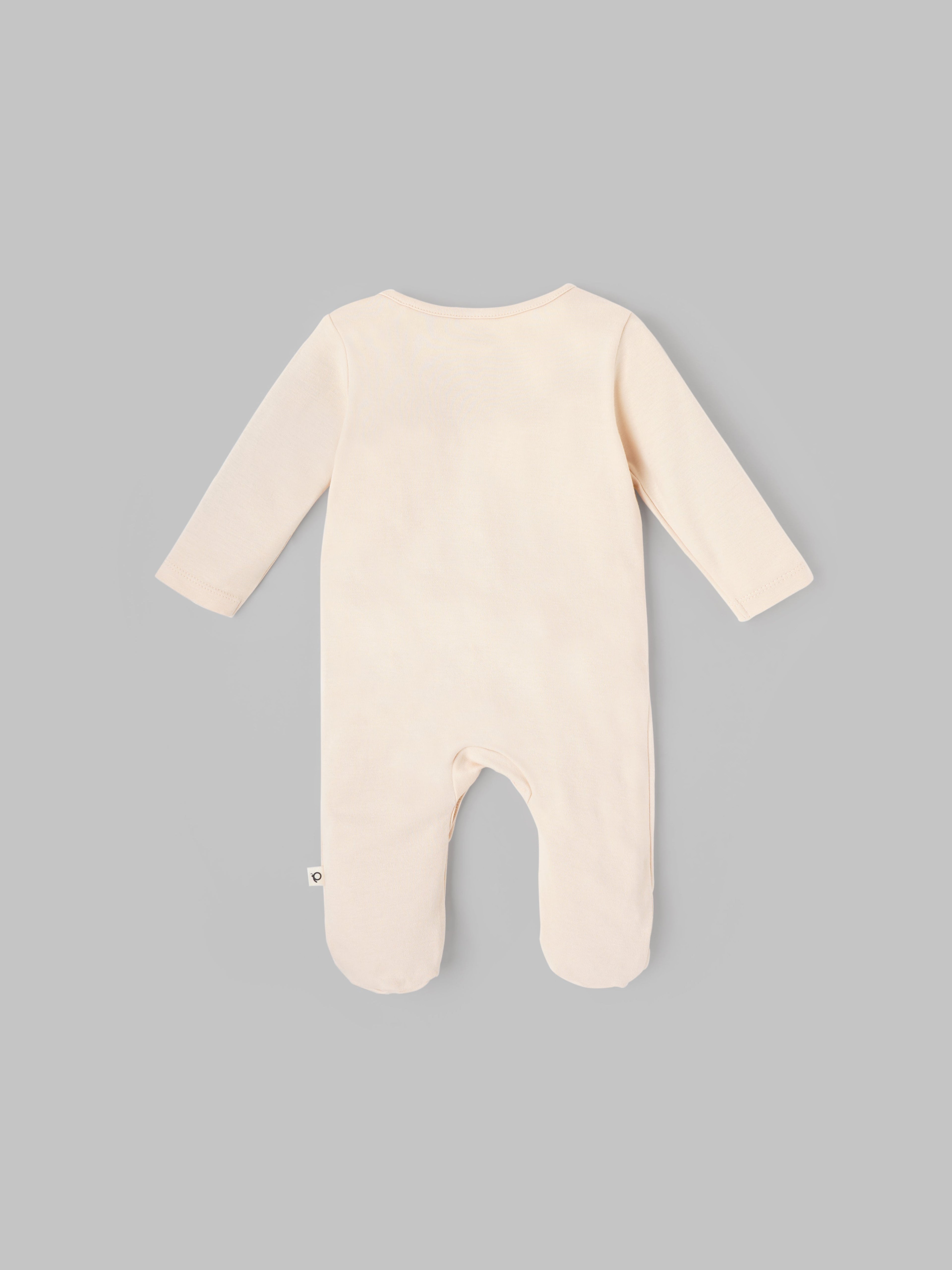 Popees Unisex Full-Sleeve Front Open Sleepsuit (0-6 Months) Made of Organic Bamboo Cotton Fabric