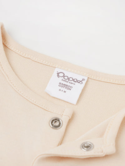 Popees Unisex Full-Sleeve Front Open Sleepsuit (0-6 Months) Made of Organic Bamboo Cotton Fabric