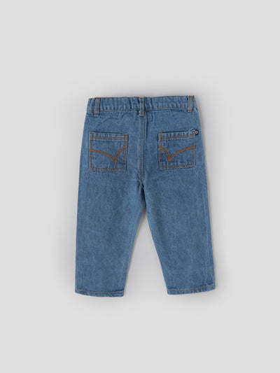 Popees Boys Denim Jeans| Medium Blue | Regular Fit | 9 Months to 4 Years