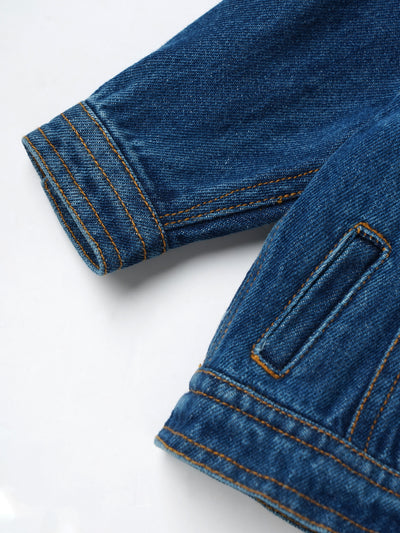 Popees Classic Blue Jean Jacket with Contrast Stitching (1-4 Years)for Baby Boys