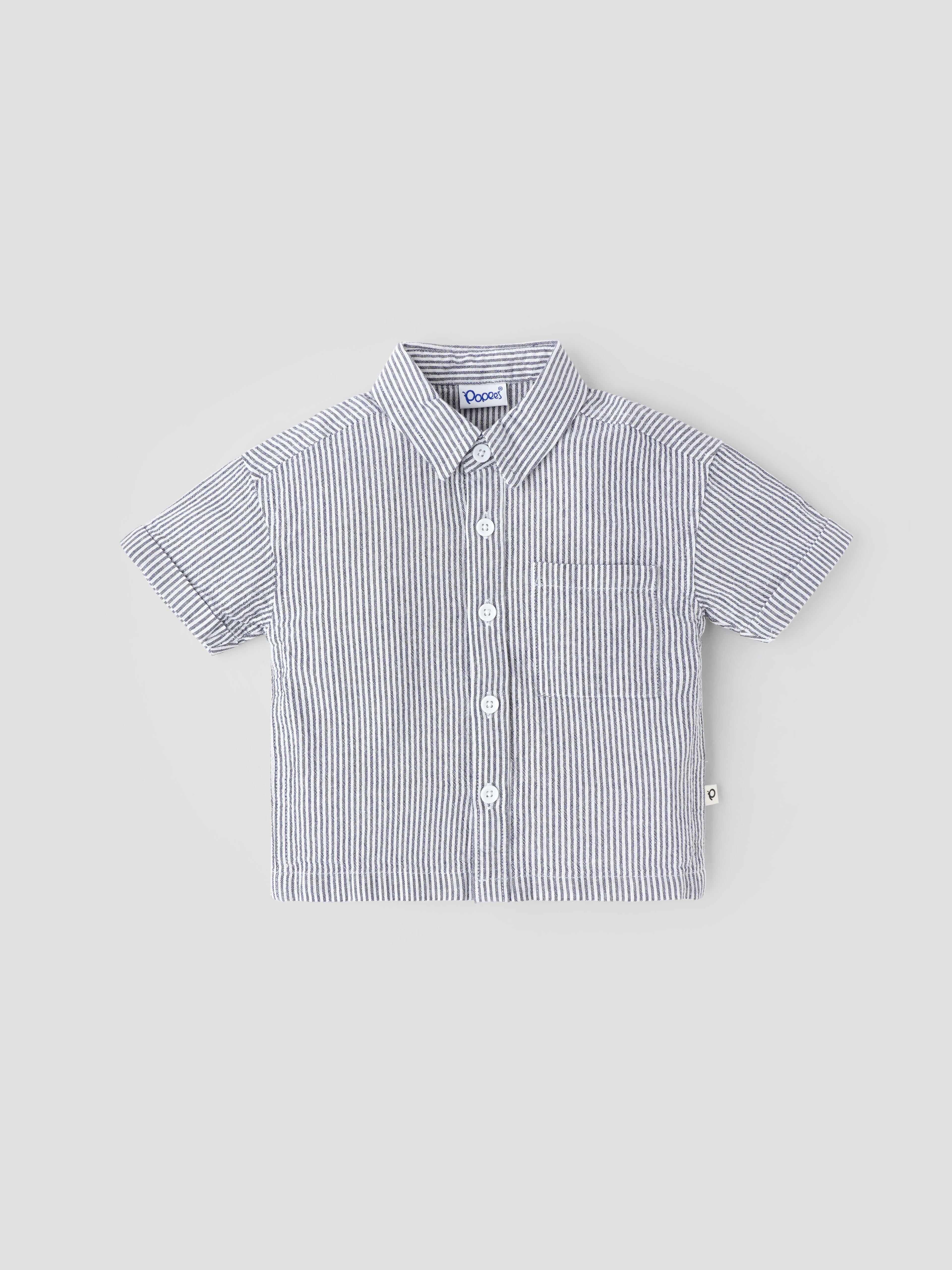 Popees Stylish Stripes Casual Shirt (9 M – 4 Years) for Boys