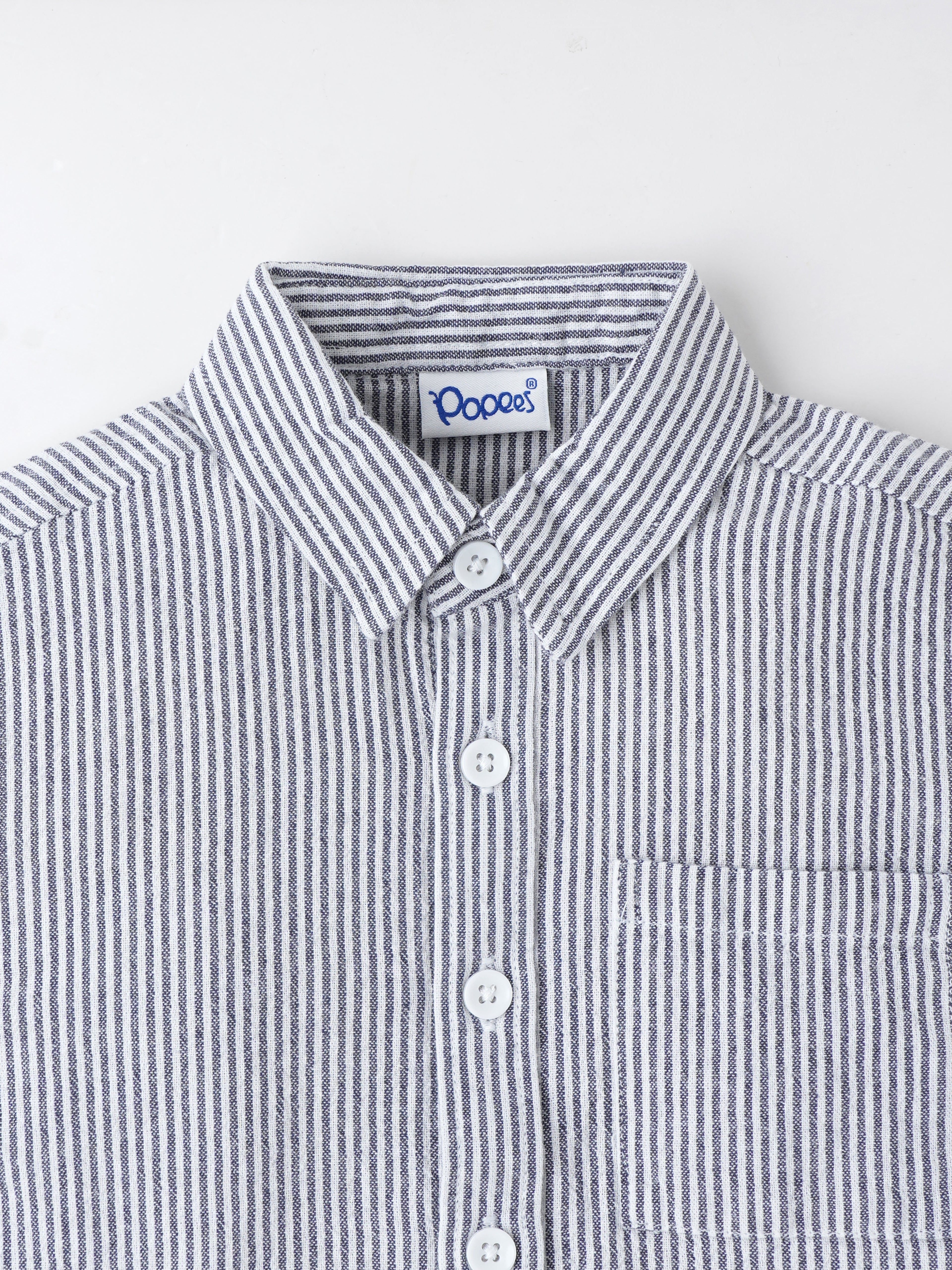Popees Stylish Stripes Casual Shirt (9 M – 4 Years) for Boys