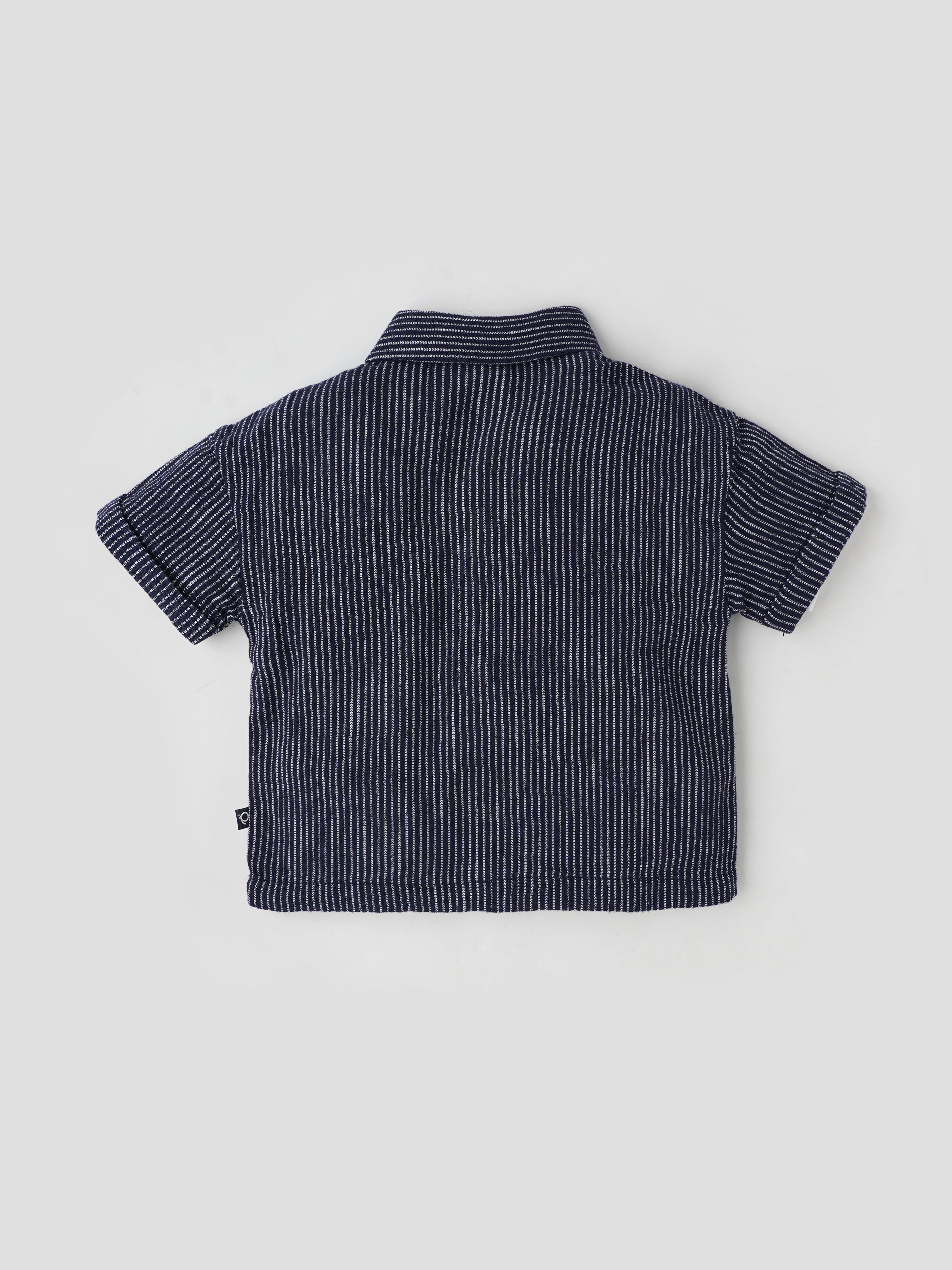 Popees Striped Cotton Shirt Stylish & Breathable Button-Down for Everyday Wear (1-4 Years) for Baby Boys