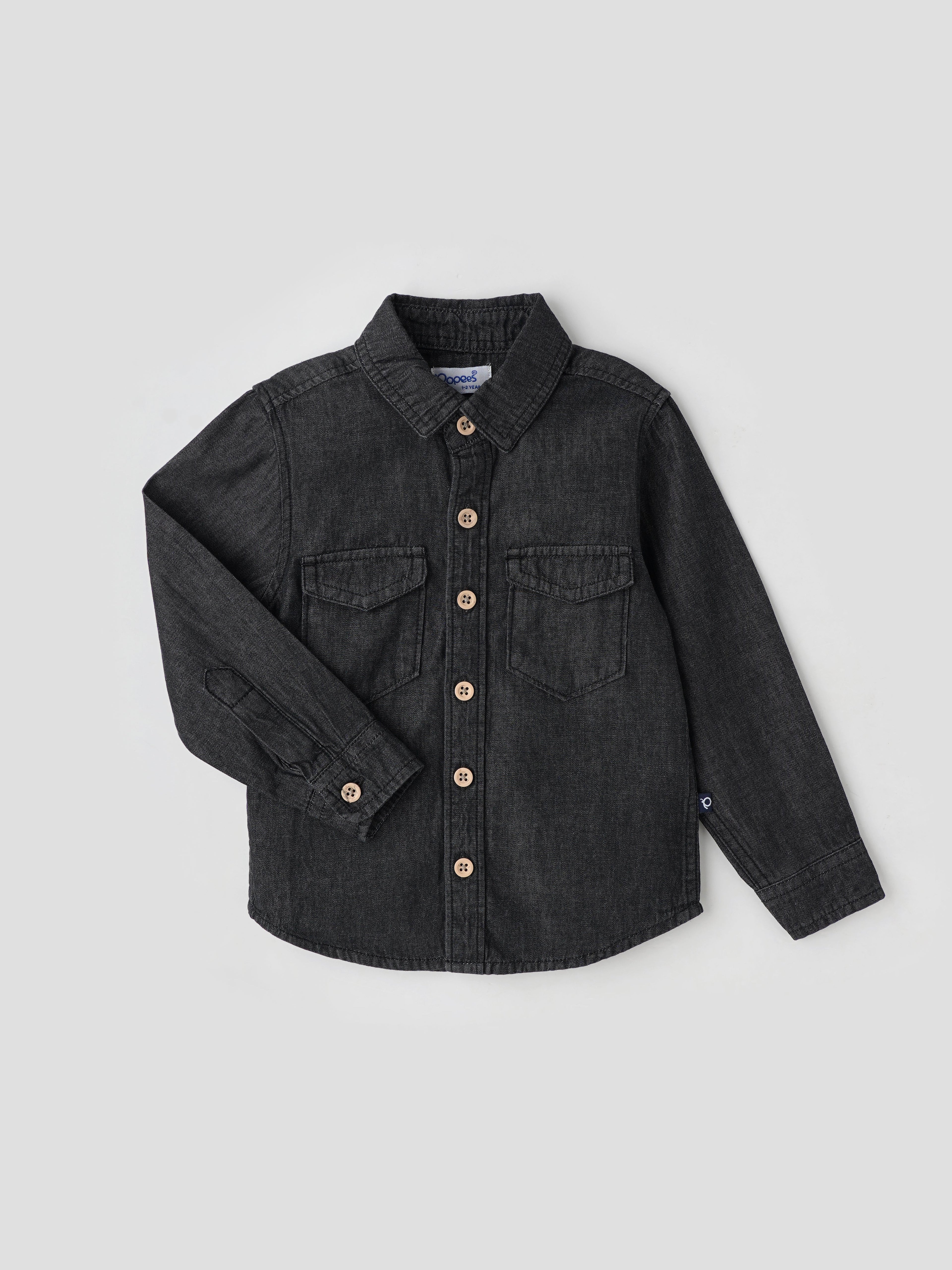 Popees Elegant Denim Casual Shirt Modern Look & Comfortable Fit (1-4 Years) for Baby Boys