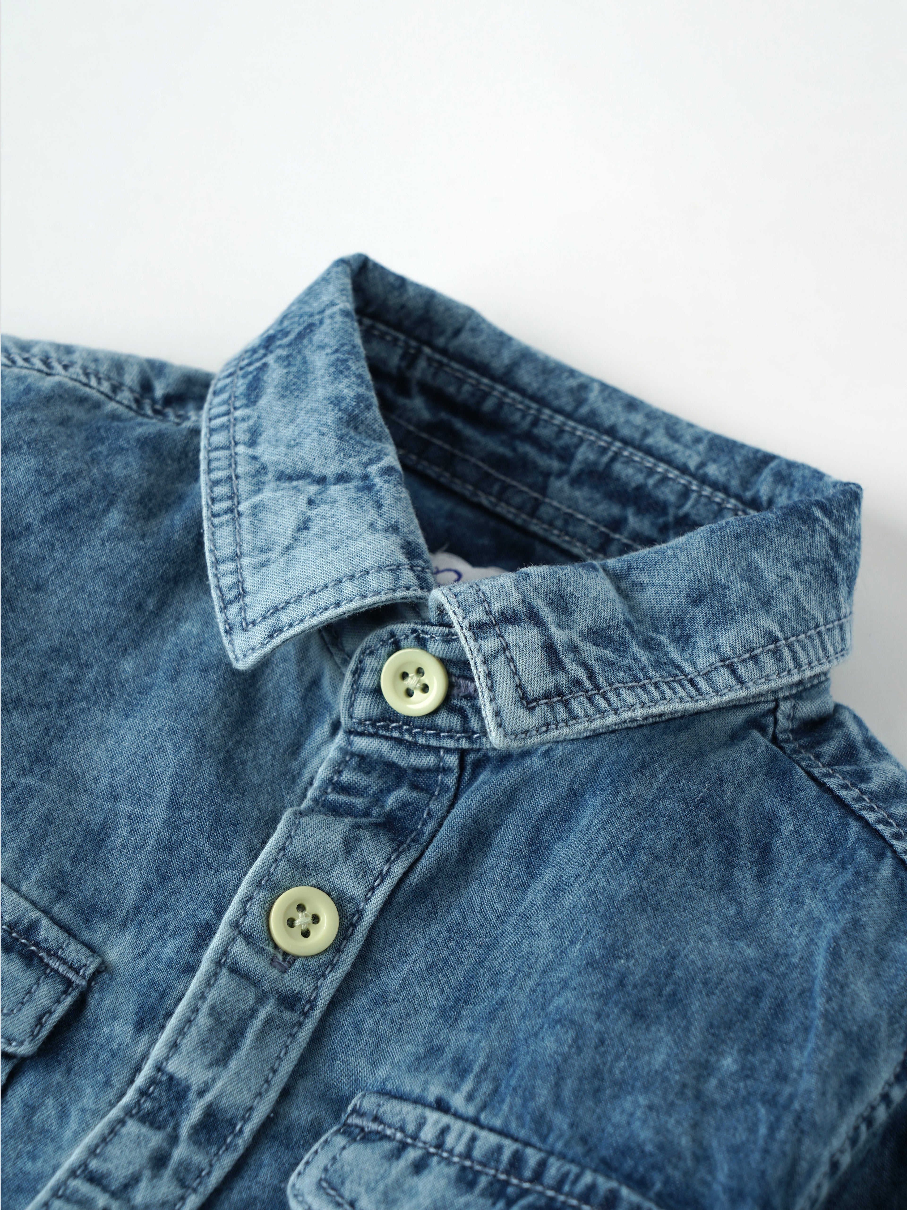Popees Stylish Full Sleeve Denim shirt (1-8 Years) for Boys
