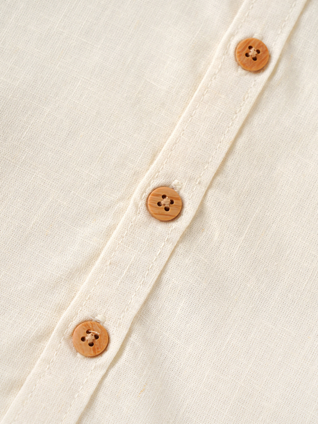Popees Baby Boys Solid Cotton Shirt | Cream Half Sleeve Mandarin Collar Casual Shirt | 9 Months - 4 Years