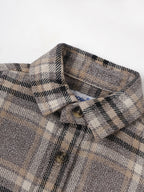 Popees Baby Boys Checked Full Sleeve Shirt| Beige| 9 Months - 4 Years