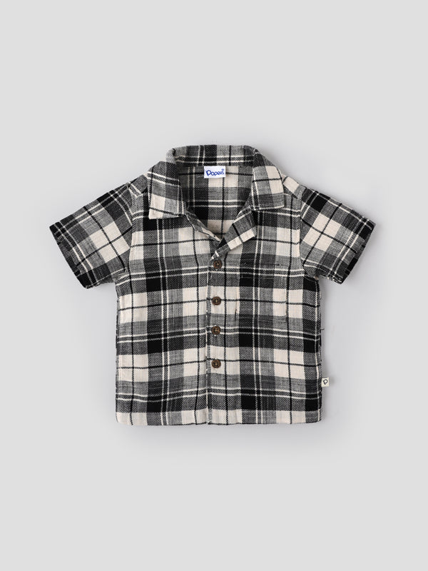 Popees Stylish & Trendy Classic Checked Short Sleeve Shirt(1–4 Years) for Boys