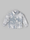 Popees Boys Full Sleeve Printed Shirt| Light Grey Abstract Design | Regular Fit | 9 Months to 4 Years