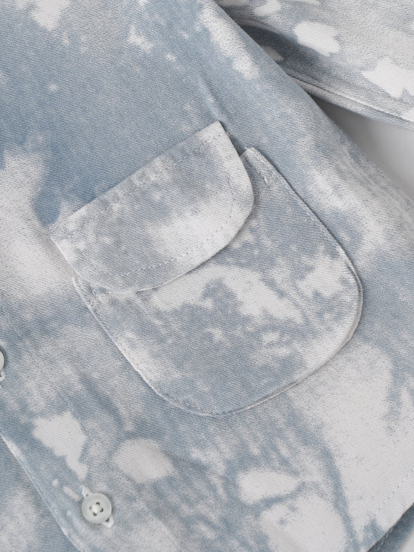 Popees Boys Full Sleeve Printed Shirt| Light Grey Abstract Design | Regular Fit | 9 Months to 4 Years