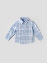 Popees Baby Boys Checked Cotton Shirt| Blue| 9 Months To 4 Years