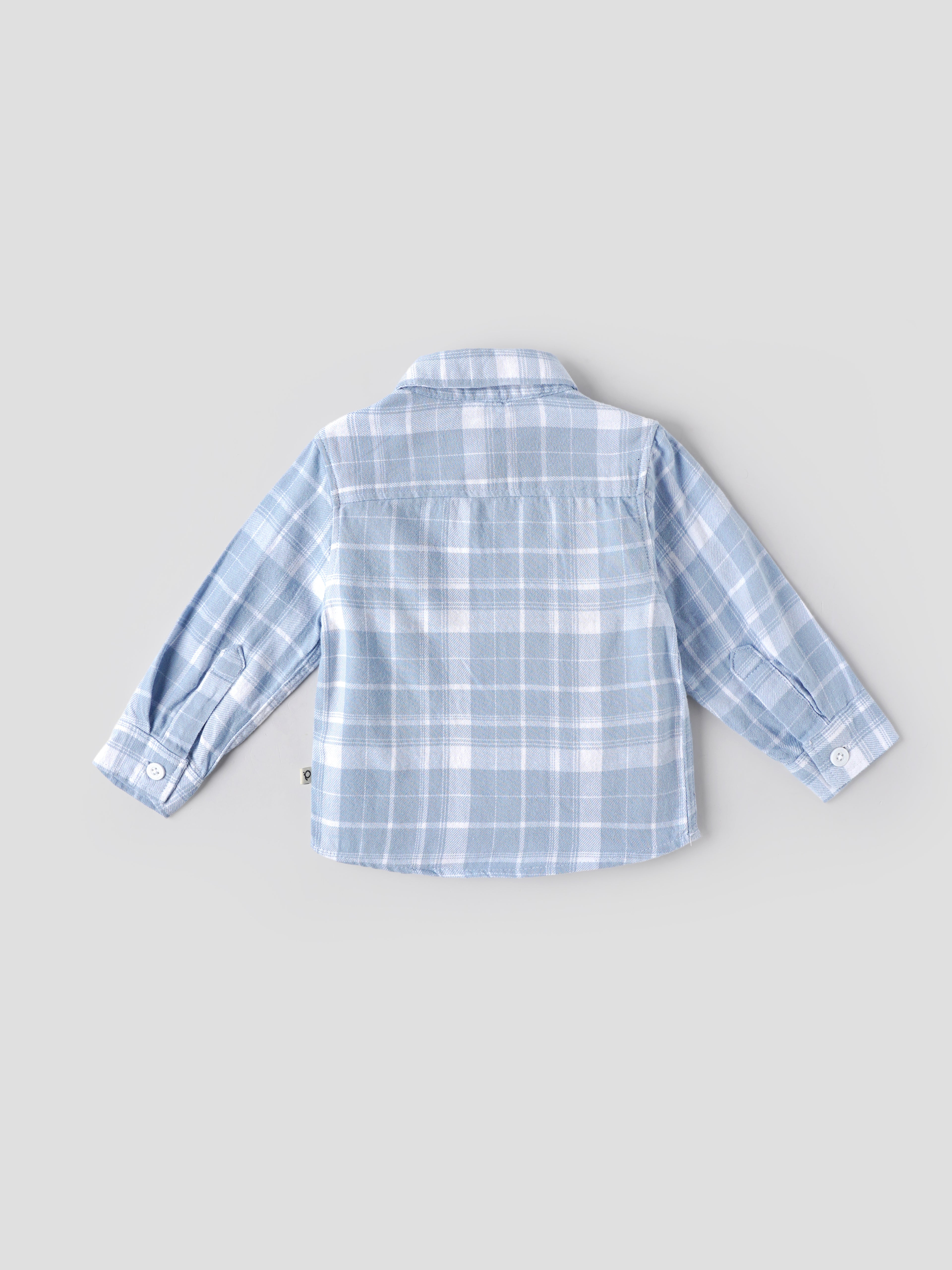 Popees Baby Boys Checked Cotton Shirt| Blue| 9 Months To 4 Years
